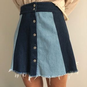 Different denim skirt
